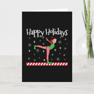 Carte Filles Gymnastique Elfe de Noël