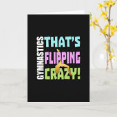 Carte Filles Gymnastique - Flipping Crazy (Fleur jaune)