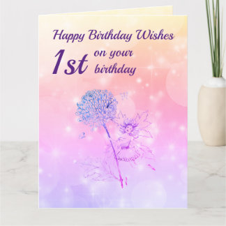 Carte Filles heureux 1er anniversaire Salutation
