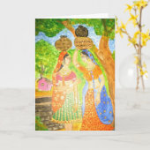 Carte Filles indiennes (Fleur jaune)