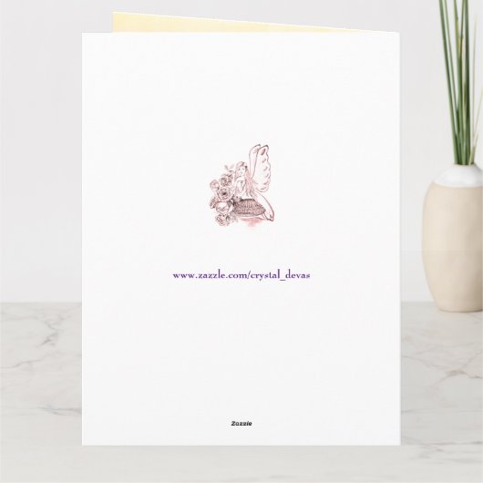 Carte Filles Joyeuses 11e anniversaire Salutation fée (Dos)