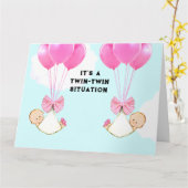 Carte Filles jumeaux (Fleur jaune)