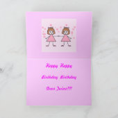 Carte Filles jumelles, Joyeux anniversaire (Intérieur)