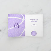 Carte filles lilac violet basket heureux anniversaire (Intérieur)