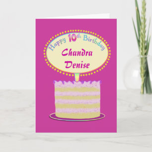 Carte Filles mignonnes 10e anniversaire Personnalisez-le