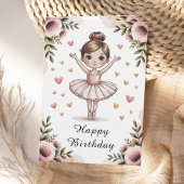 Carte Filles mignonnes Ballerina personnalisée Anniversa