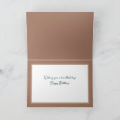 Carte Filles modernes marguerites Fleurs florales Mocha  (Intérieur)