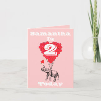 Carte Filles personnalisées Anniversaire