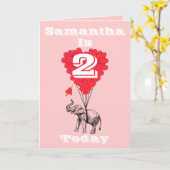 Carte Filles personnalisées Anniversaire (Fleur jaune)