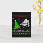 Carte Filles Piano Xmas Arbre Éclairage de Noël moche (Fleur jaune)
