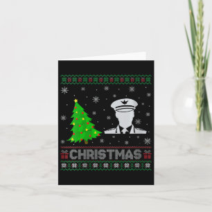 Carte Filles Pilote Xmas Arbre Éclairage de Noël moche