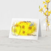 Carte Filles reflétées - Bonne fille d'anniversaire (Fleur jaune)