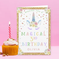Filles Unicorne Magique N'Importe Quel Âge Anniver