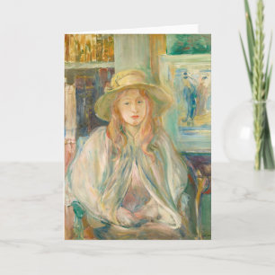 Carte Fillette au Chapeau de Paille   Berthe Morisot