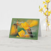 Carte Filleule croix RCIA Crocus Félicitations (Fleur jaune)