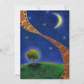 Carte Film art de nuit d'automne amusant peinture pour l