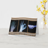 CARTE FILM DE LANGUE DES SIGNES DE RAYON X - POIGNÉE DE (Fleur jaune)