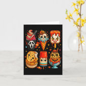 Carte Film d'horreur Popsicle d'été Halloween Crème glac (Fleur jaune)