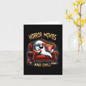 Carte Films D'Horreur Et Chill Éffrayant Halloween Ghost (Fleur jaune)