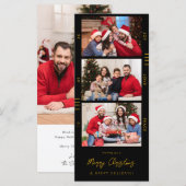 Carte Filmstrip multi-photos de Noël ou de vacances (Devant / Derrière)