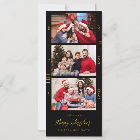 Carte Filmstrip multi-photos de Noël ou de vacances (Devant)