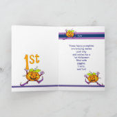 Carte Fils 1er Halloween heureux Citrouille (Intérieur)