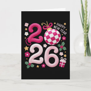 Carte Fils à Crochet Bonne Année 2026
