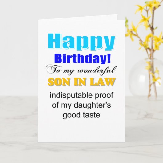 Carte Fils, anniversaire (Fleur jaune)