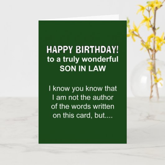 Carte Fils, anniversaire (Fleur jaune)