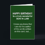 Carte Fils, anniversaire<br><div class="desc">carte d'enfant,  carte d'anniversaire de fils en droit</div>