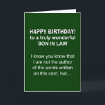Carte Fils, anniversaire<br><div class="desc">carte d'enfant,  carte d'anniversaire de fils en droit</div>