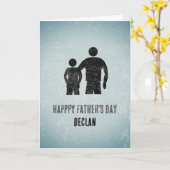 Carte Fils au père - Papa et son garçon Graphisme Person (Fleur jaune)