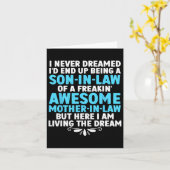 Carte Fils beau-fils art de la belle-mère pour hommes ga (Fleur jaune)