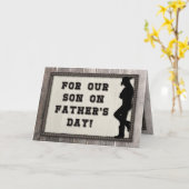 Carte Fils Cowboy, Bonne Fête des pères ! Salutation rus (Fleur jaune)