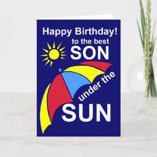 Carte fils d'anniversaire