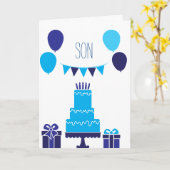 Carte Fils d'anniversaire (Fleur jaune)