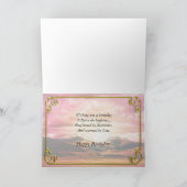 Carte Fils d'anniversaire, coucher de soleil sur les mon (Intérieur)