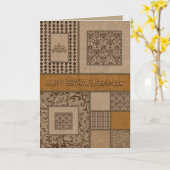 Carte Fils d'anniversaire en droit Shades Brown Motif un (Fleur jaune)