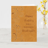 Carte Fils d'automne Grand-fille Anniversaire (Fleur jaune)