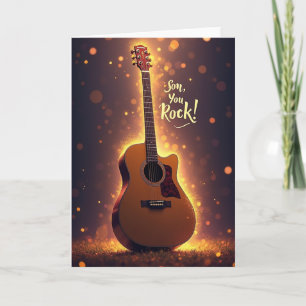 Carte Fils de Guitare Brillante Tu Fais du Rock