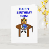 Carte Fils de joyeux anniversaire ! (Fleur jaune)