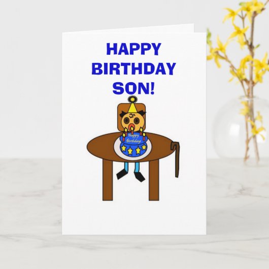 Carte Fils de joyeux anniversaire ! (Fleur jaune)