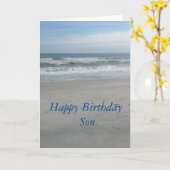 Carte Fils de joyeux anniversaire (Fleur jaune)