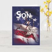 Carte Fils, Drapeau de Croix Patriotique, Religieux (Fleur jaune)