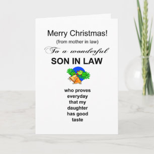 Carte Fils drôle en droit Noël