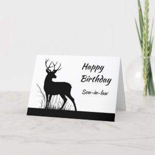 Carte Fils-en-Belle d'Anniversaire Personnalisé Stag Vin