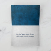 Carte Fils En Droit Anniversaire Cuir Bleu (Intérieur)
