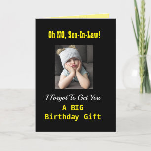 Carte Fils en droit Anniversaire drôle Grumpy Girl Noir