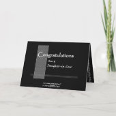 Carte Fils et belle-fille Mariage Félicitations (Dos)