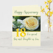 Carte Fils et femme d'anniversaire personnalisables (Fleur jaune)